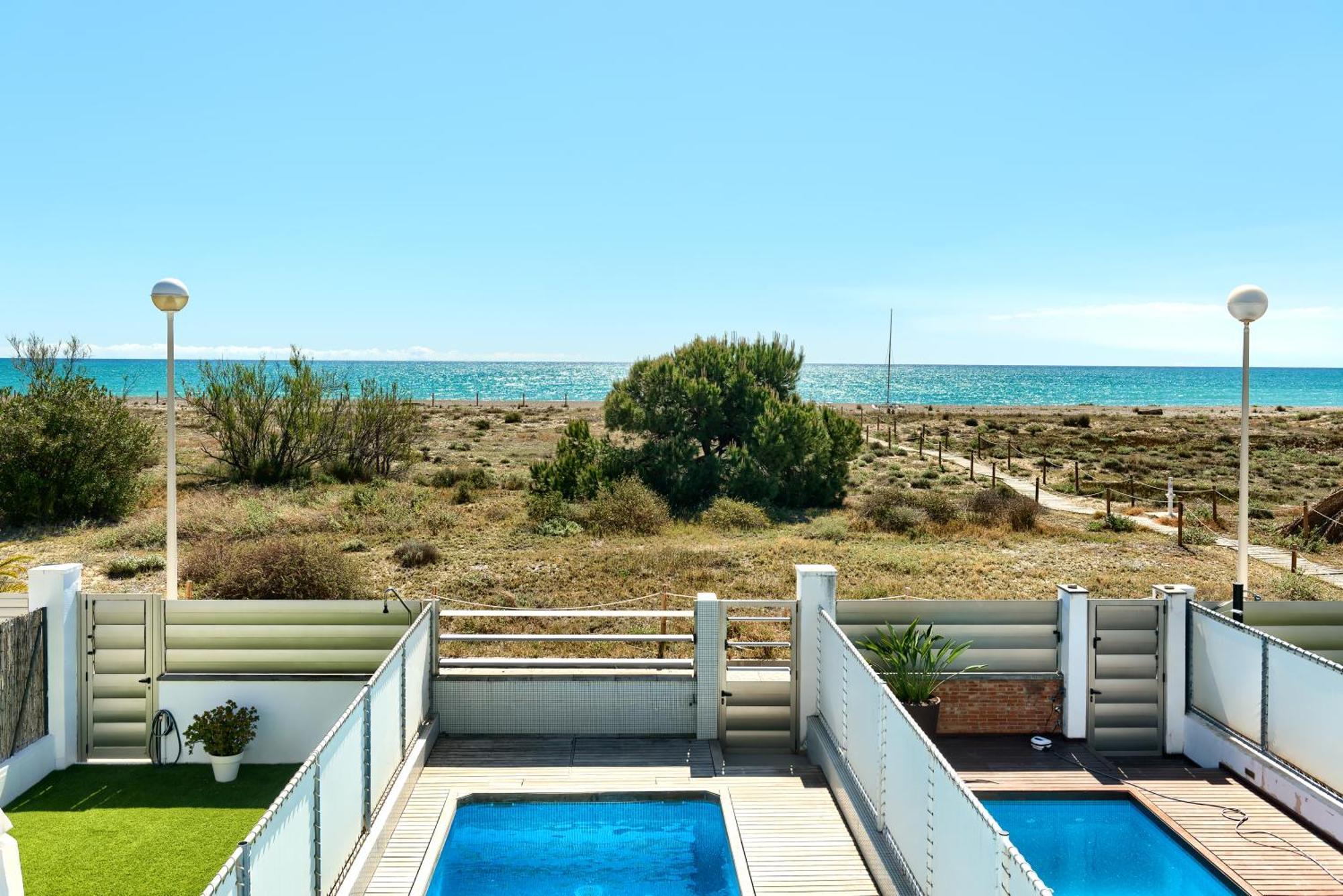 Ferienwohnung Casa Frente Al Mar Con Piscina Privada Sagunt Exterior foto